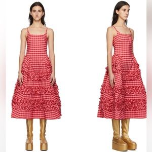 MOLLY GODDARD Athena 90mm Metallic Platform Boots